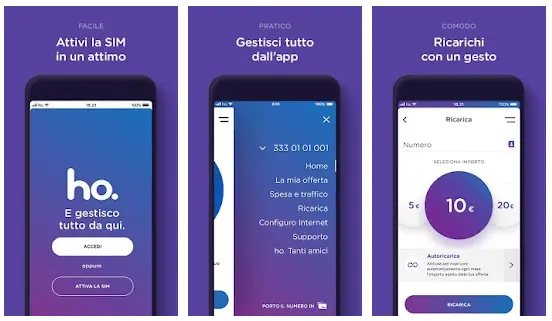 Ricarica App Ho Mobile