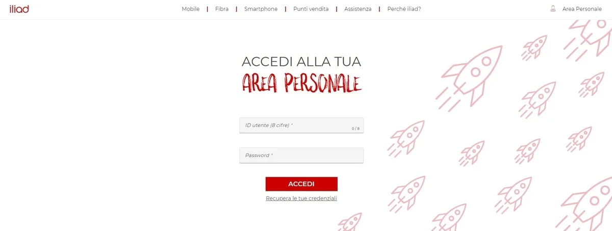 iliad area personale