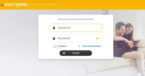 L'accesso all'area clienti MyFastweb