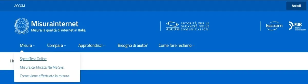 misuraonline-speedtest