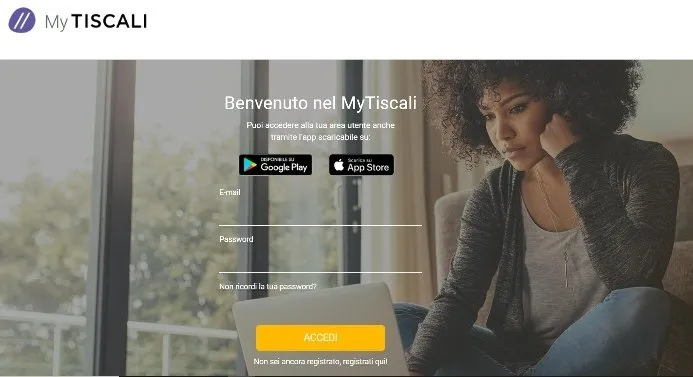 My Tiscali Login e Registrazione