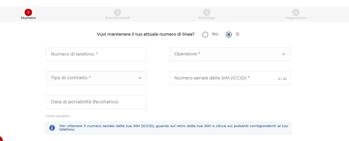Attivazione Online Offerta Iliad