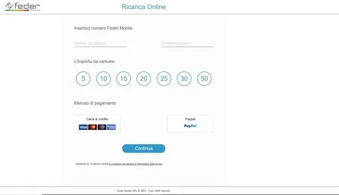 ricarica feder mobile