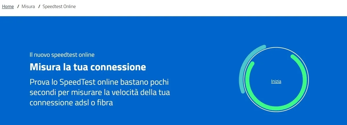 speedtest inizia